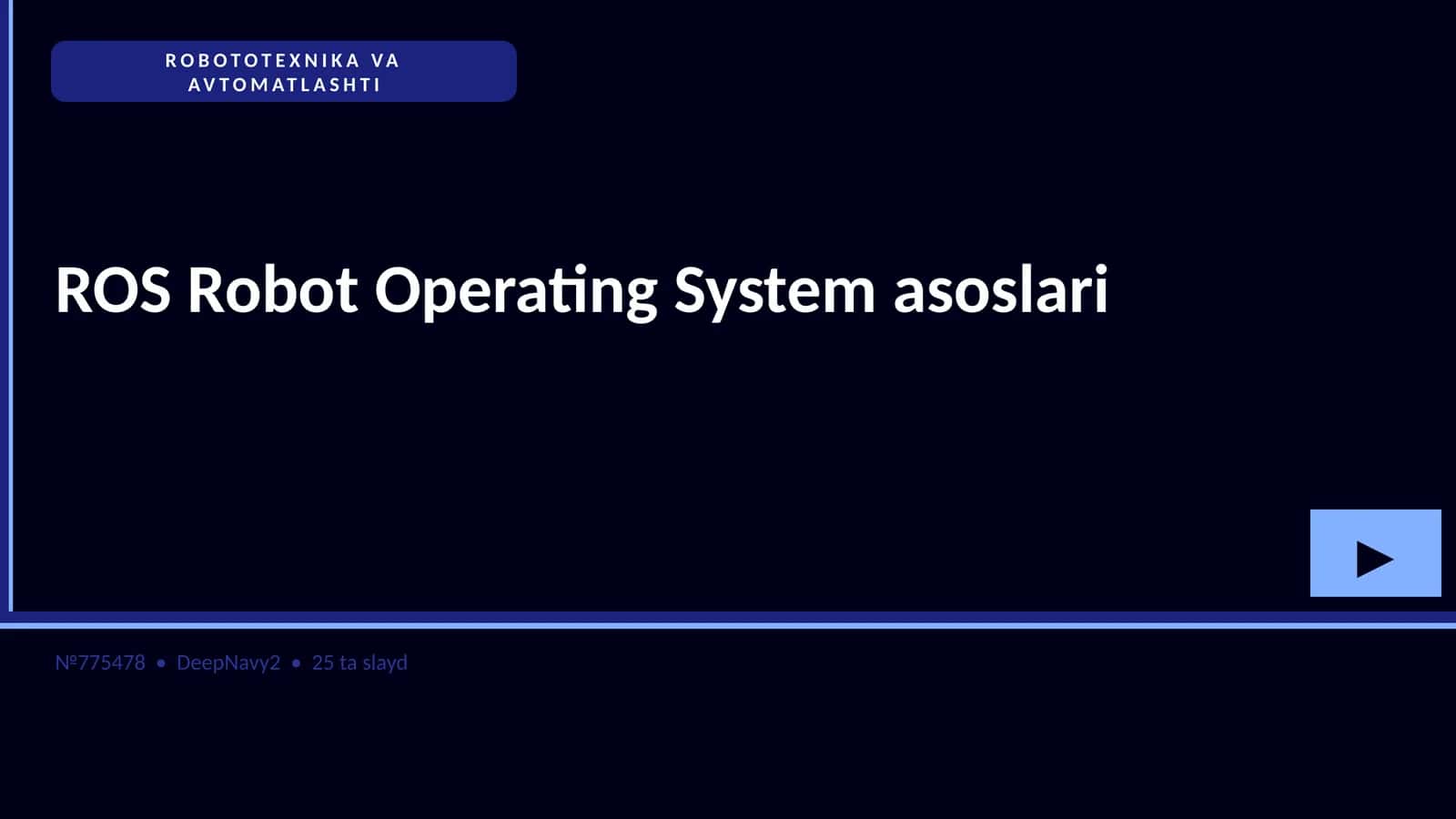 ROS Robot Operating System asoslari 1
