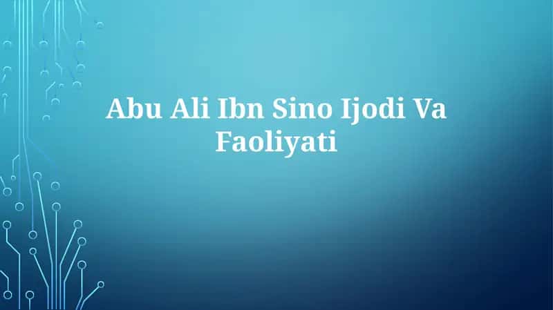Abu Ali Ibn Sino IjodiVaFaoliyati 1