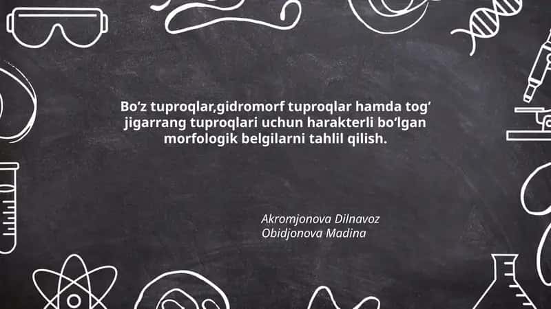 Boʻz tuproqlar tahlili 1