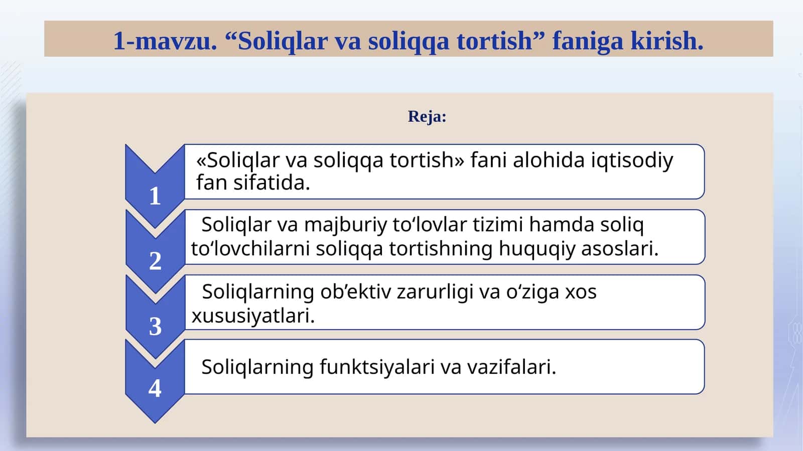 Soliqlar va soliqqa tortish 1