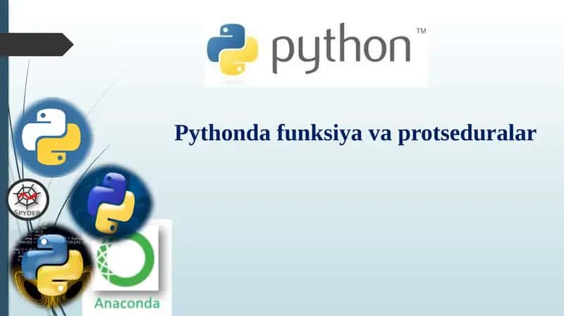 Pythonda funksiya va protseduralar 1