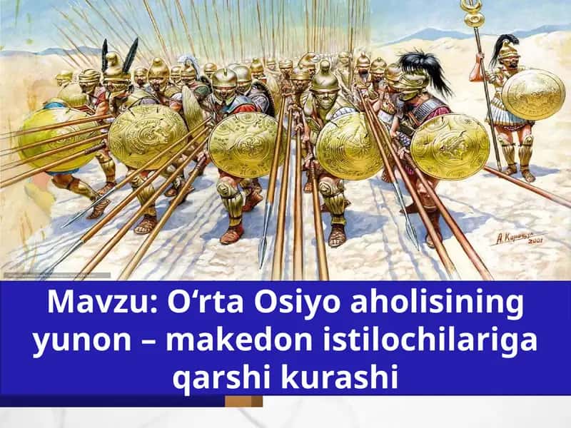 O‘rta Osiyo aholisining yunon – makedon istilochilariga qarshi kurashi 1