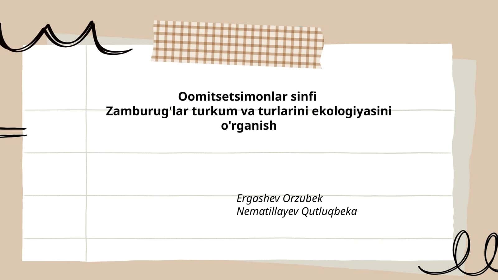Oomitsetsimonlar sinfi 1