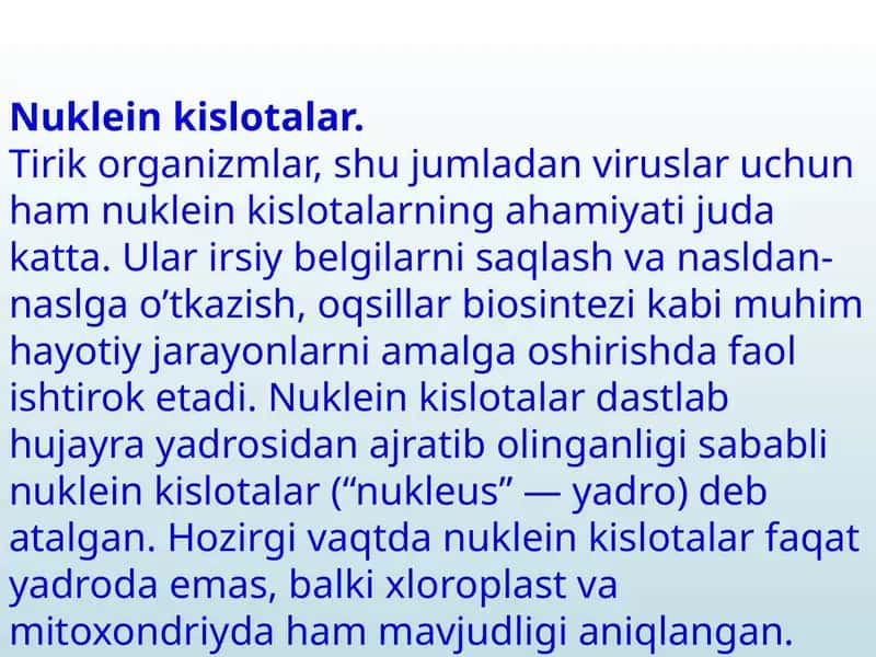 Nuklein kislotalar 1