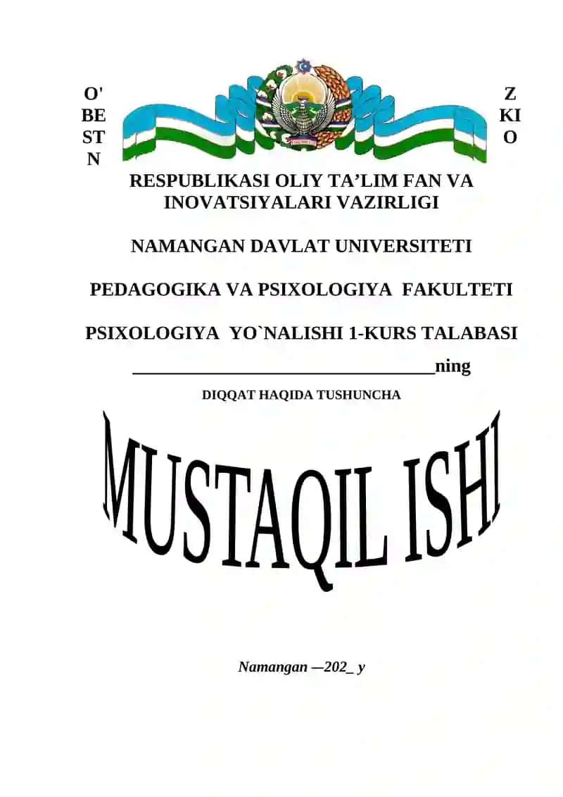 DIQQAT HAQIDA TUSHUNCHA