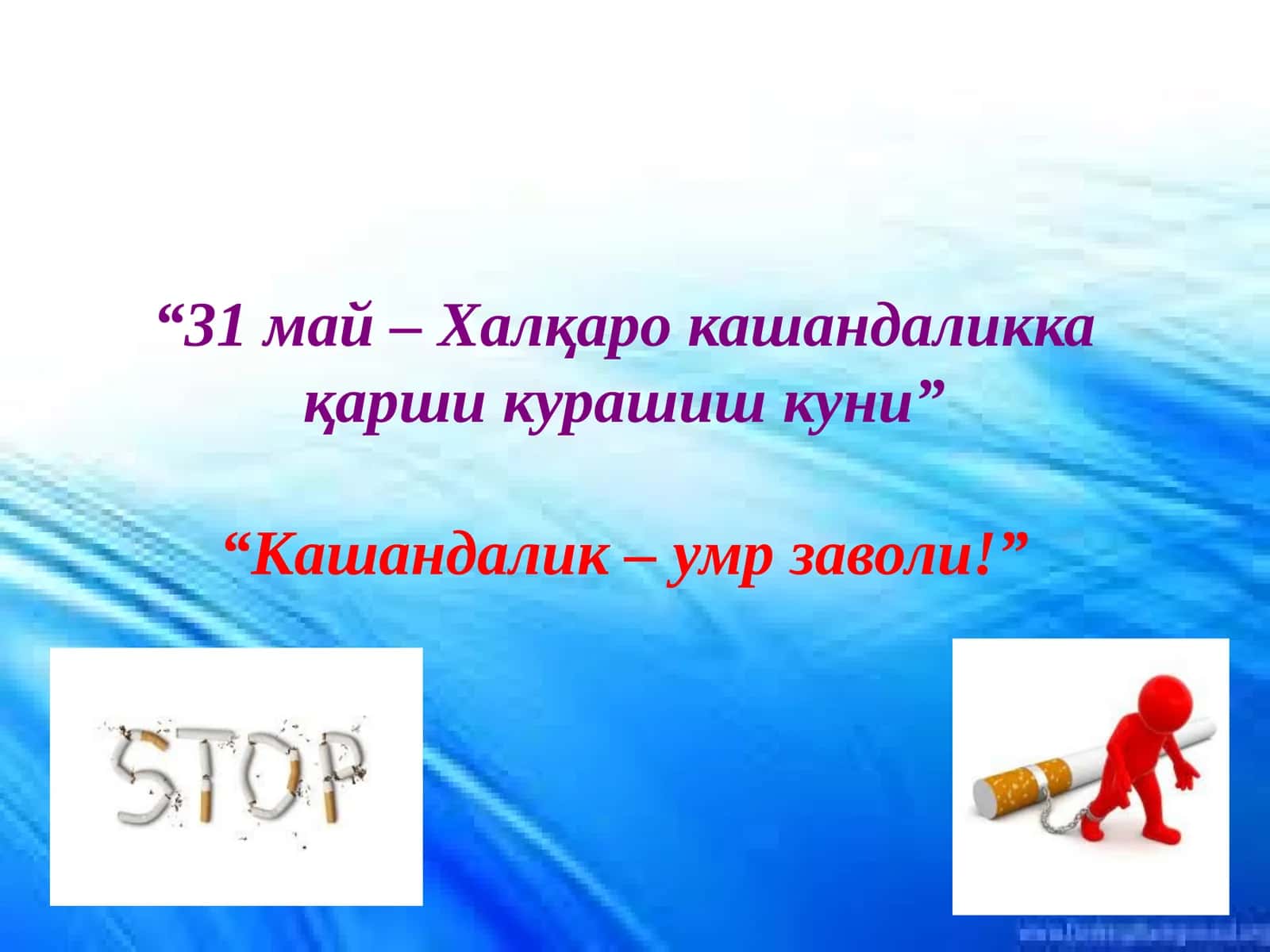 Халқаро кашандаликка қарши курашиш куни 1