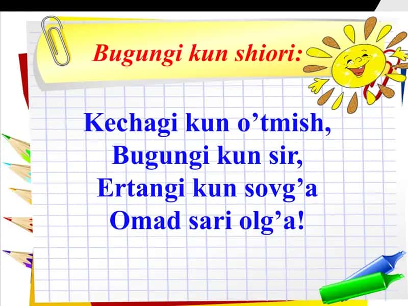 Matematika fanining o'qitilishi 1