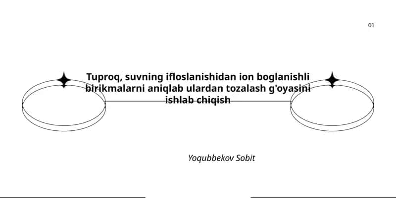 Ion bog‘lanishli birikmalarni tozalash g'oyasi 1