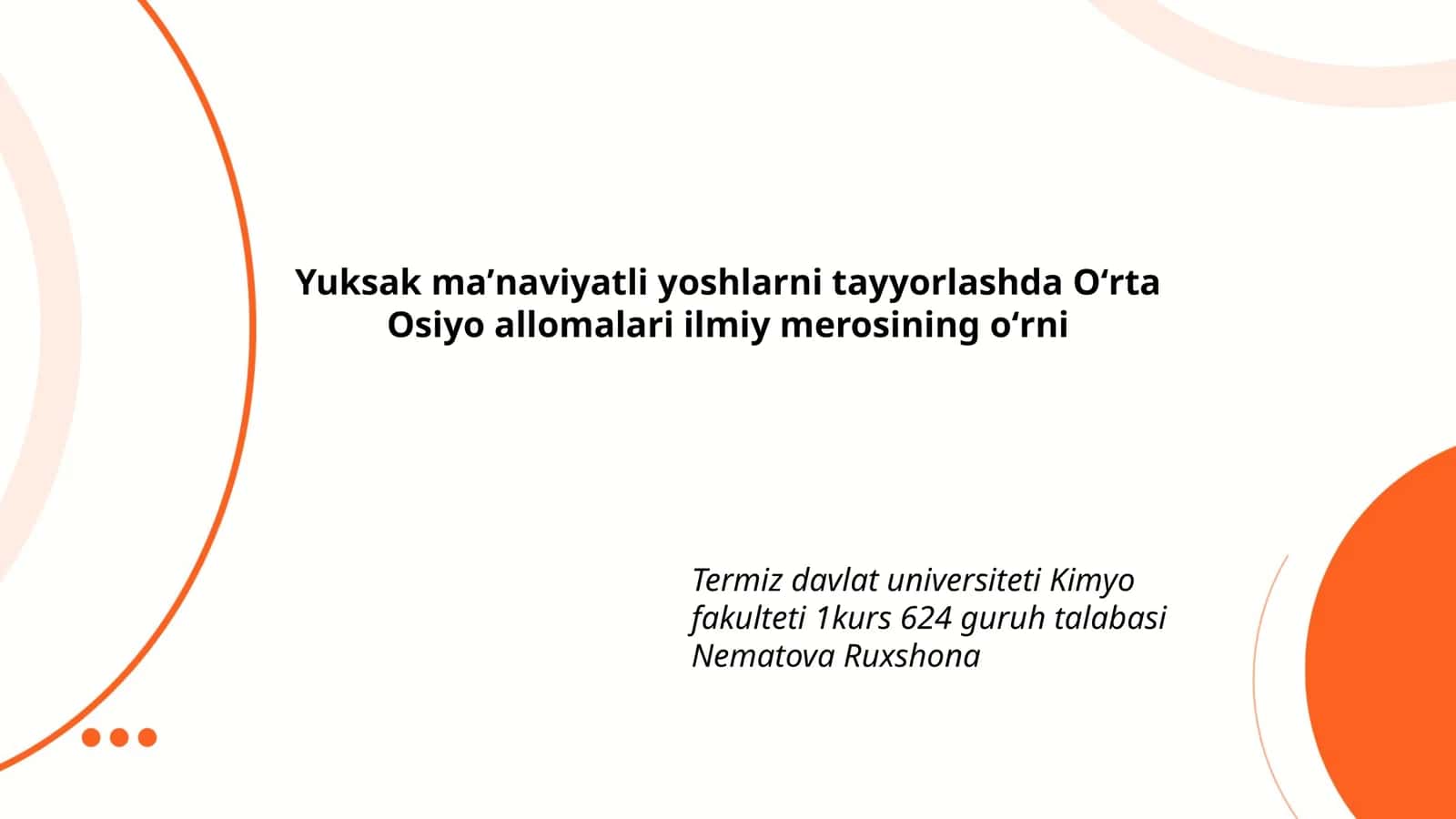 Oʻrta Osiyo allomalari ilmiy merosining oʻrni 1