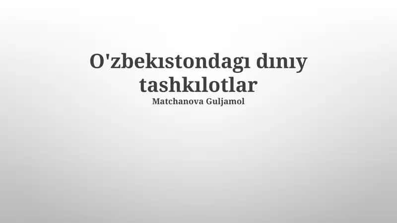 Diniy erkinlik va davlat siyosati 1