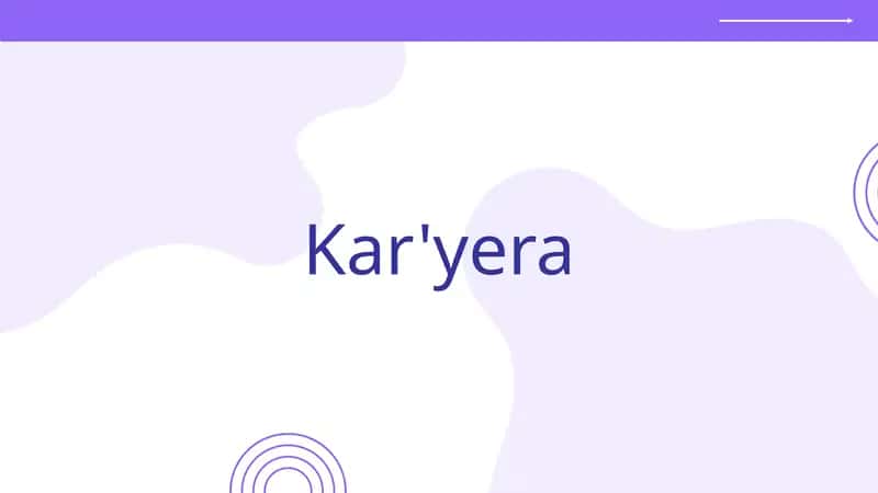 Kar'yera 1