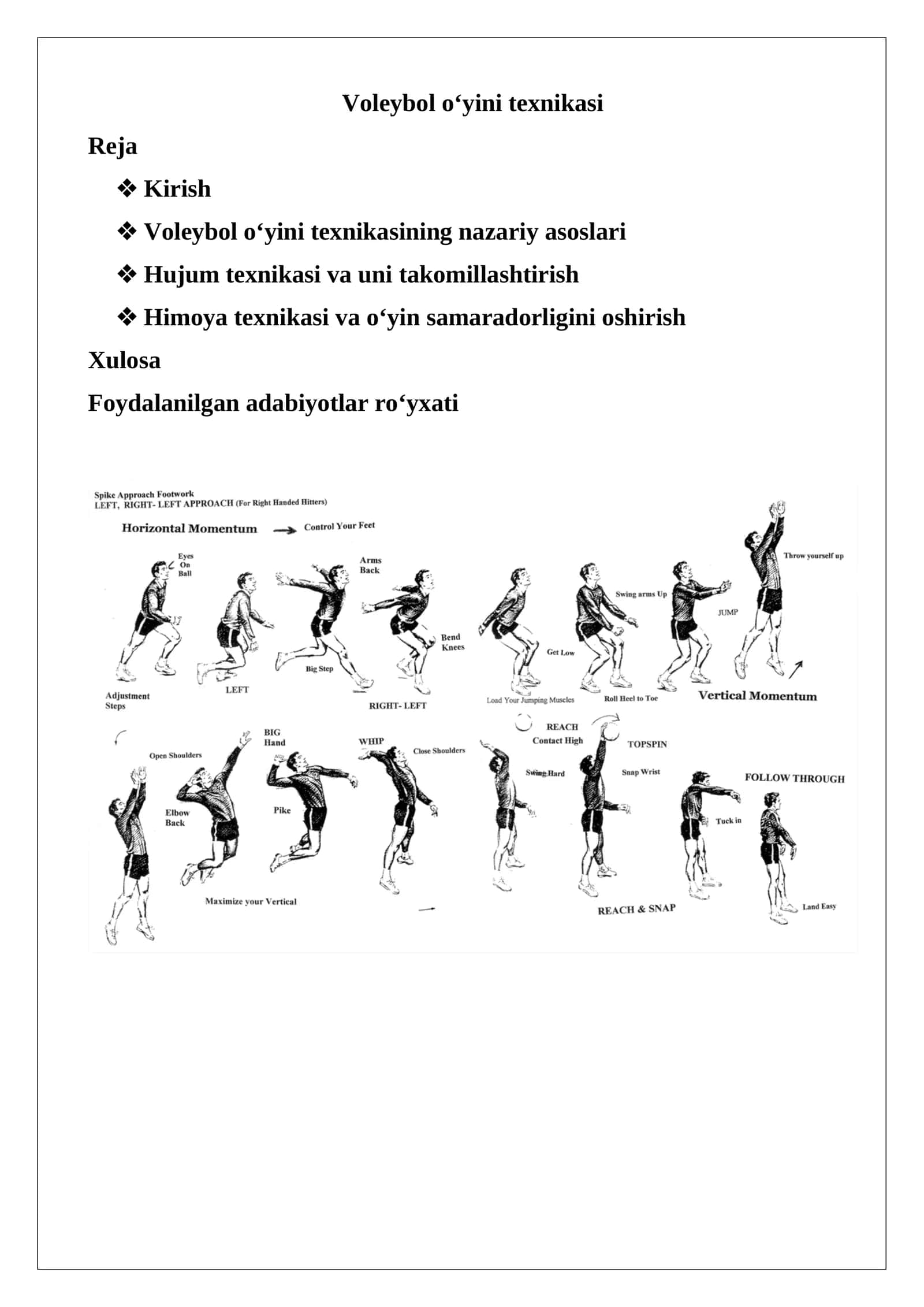 Voleybol o‘yini texnikasi 1