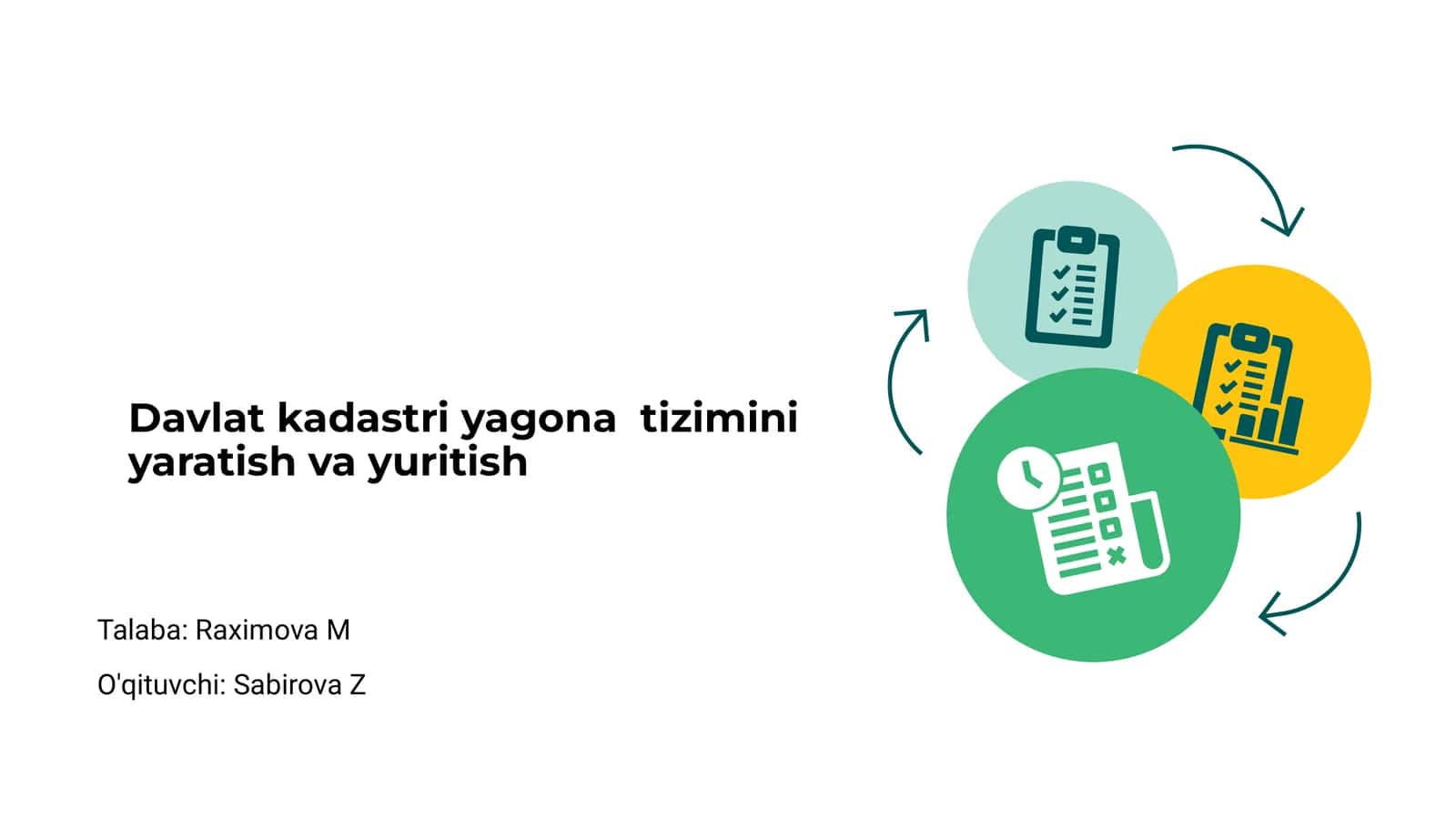 Davlat kadastri yagona tizimini yaratish va yuritish 1