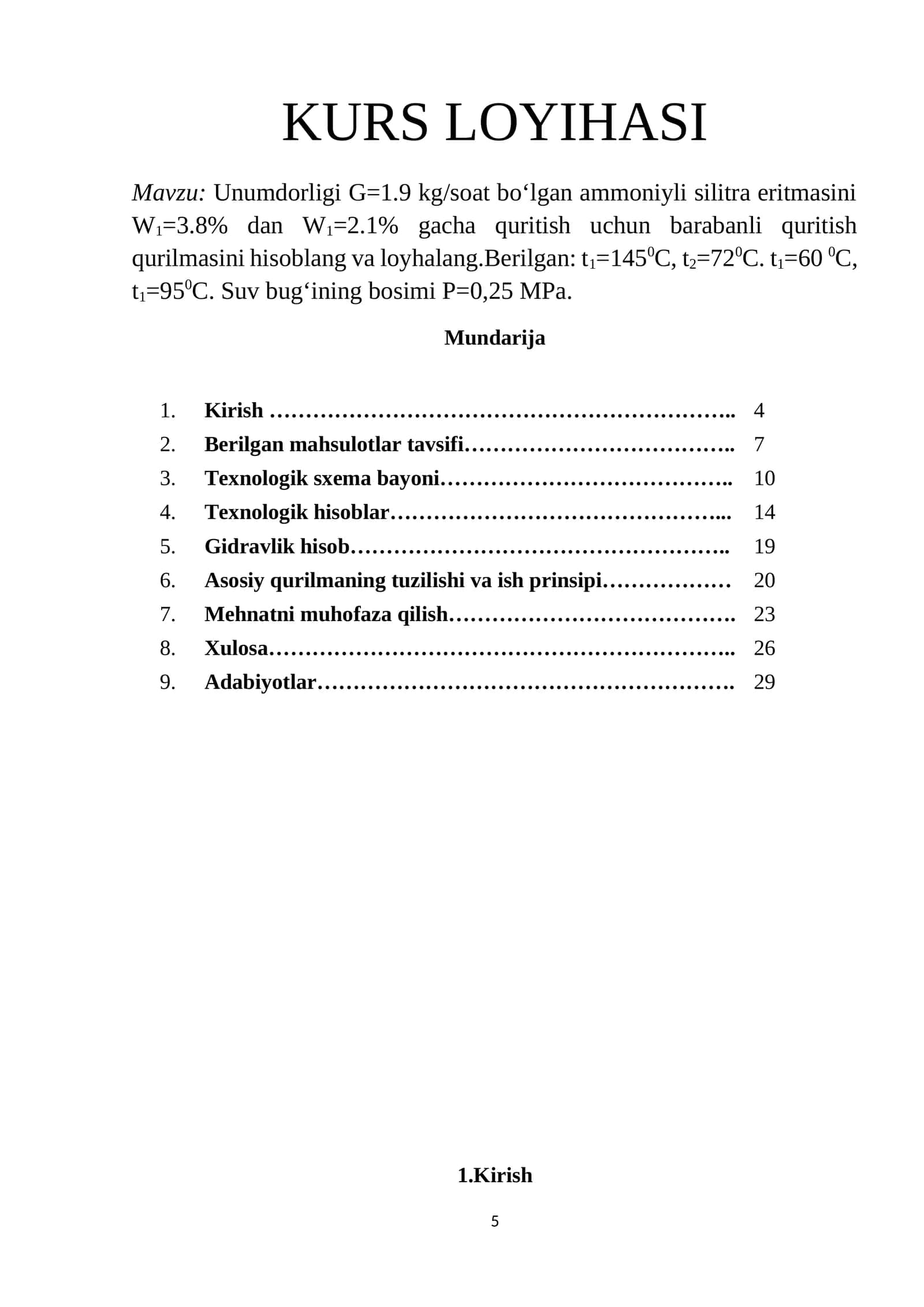 KURS LOYIHASI 1