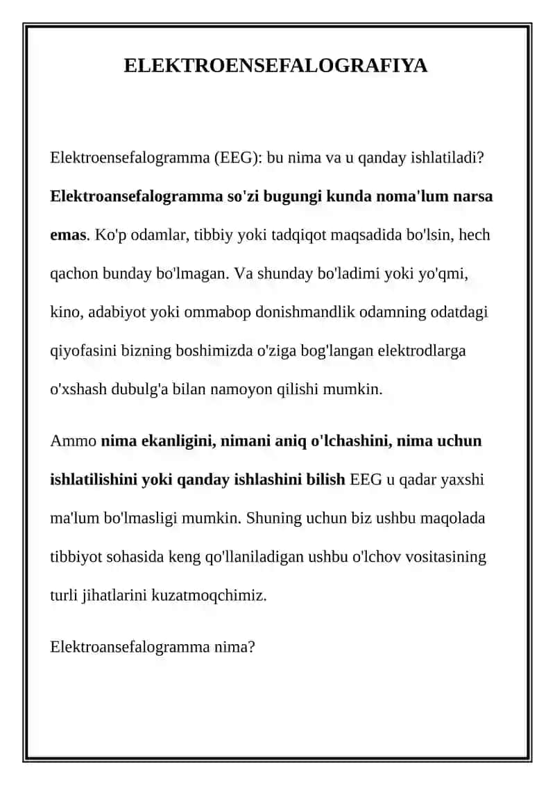 Elektroensefalografiya