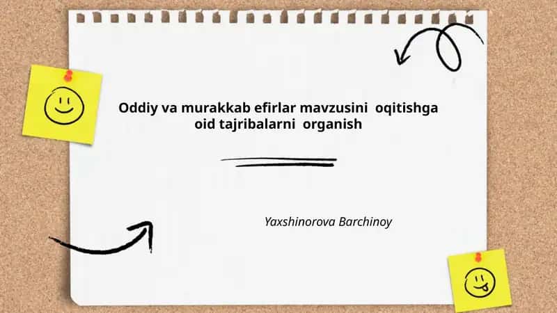 Murakkab Efirlar oqitish tajribalari 1