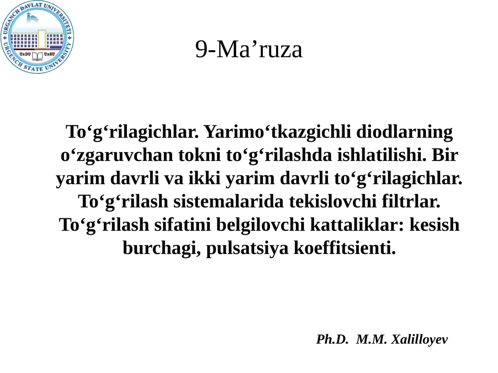 Radioelektronika asoslari 1