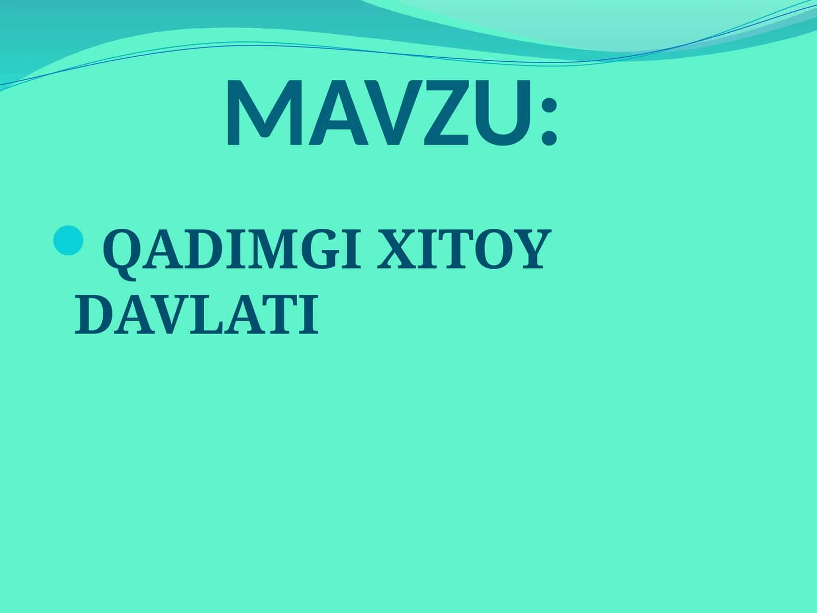 QADIMGI XITOY DAVLATI 1