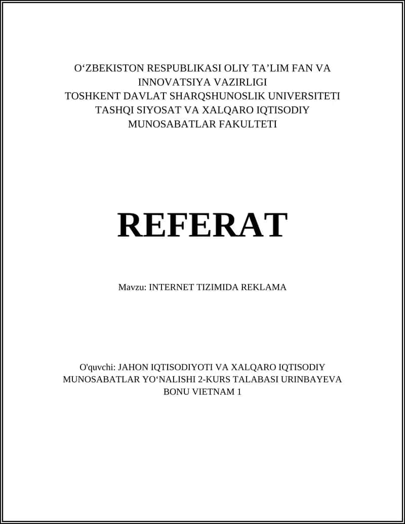 INTERNET TIZIMIDA REKLAMA 1