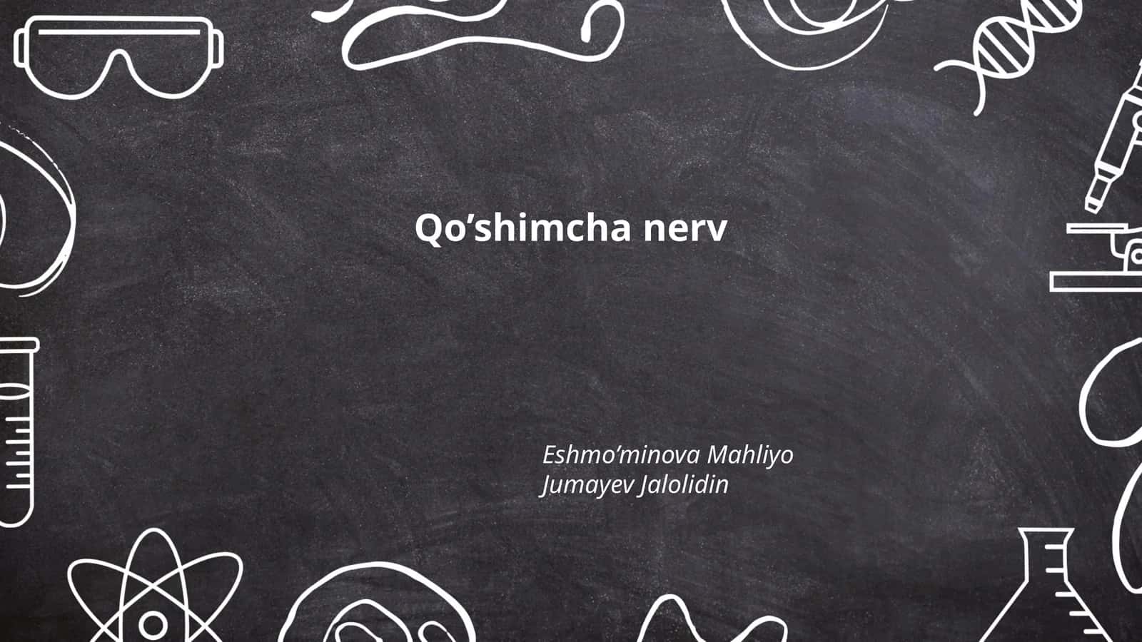 Qo'shimcha nerv tizimi tadqiqotlari 1