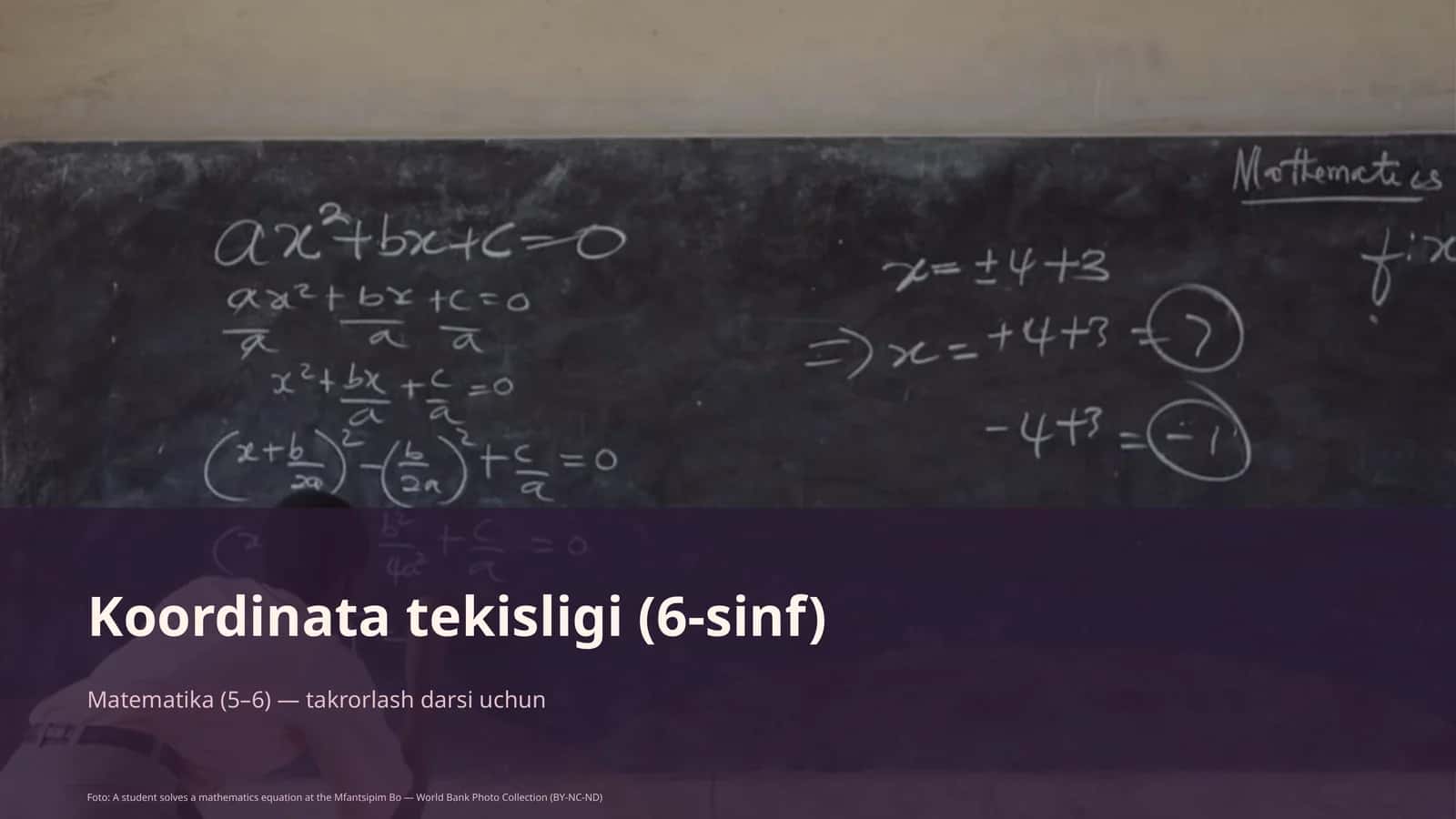 Koordinata tekisligi (6-sinf) 1