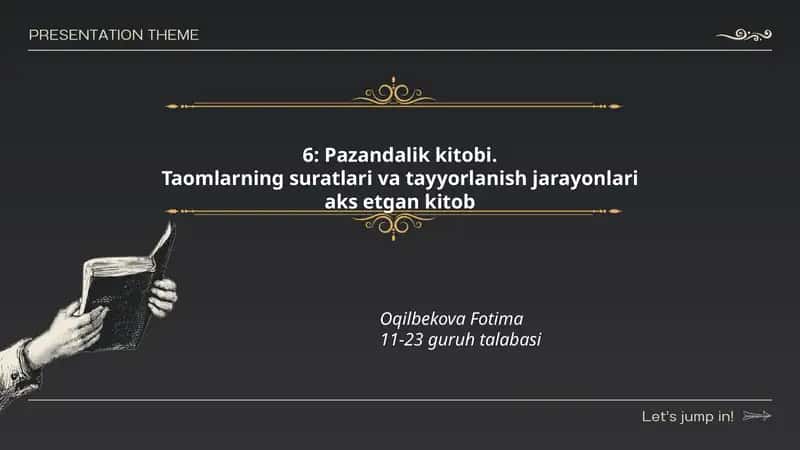 Pazandalik kitobi 1