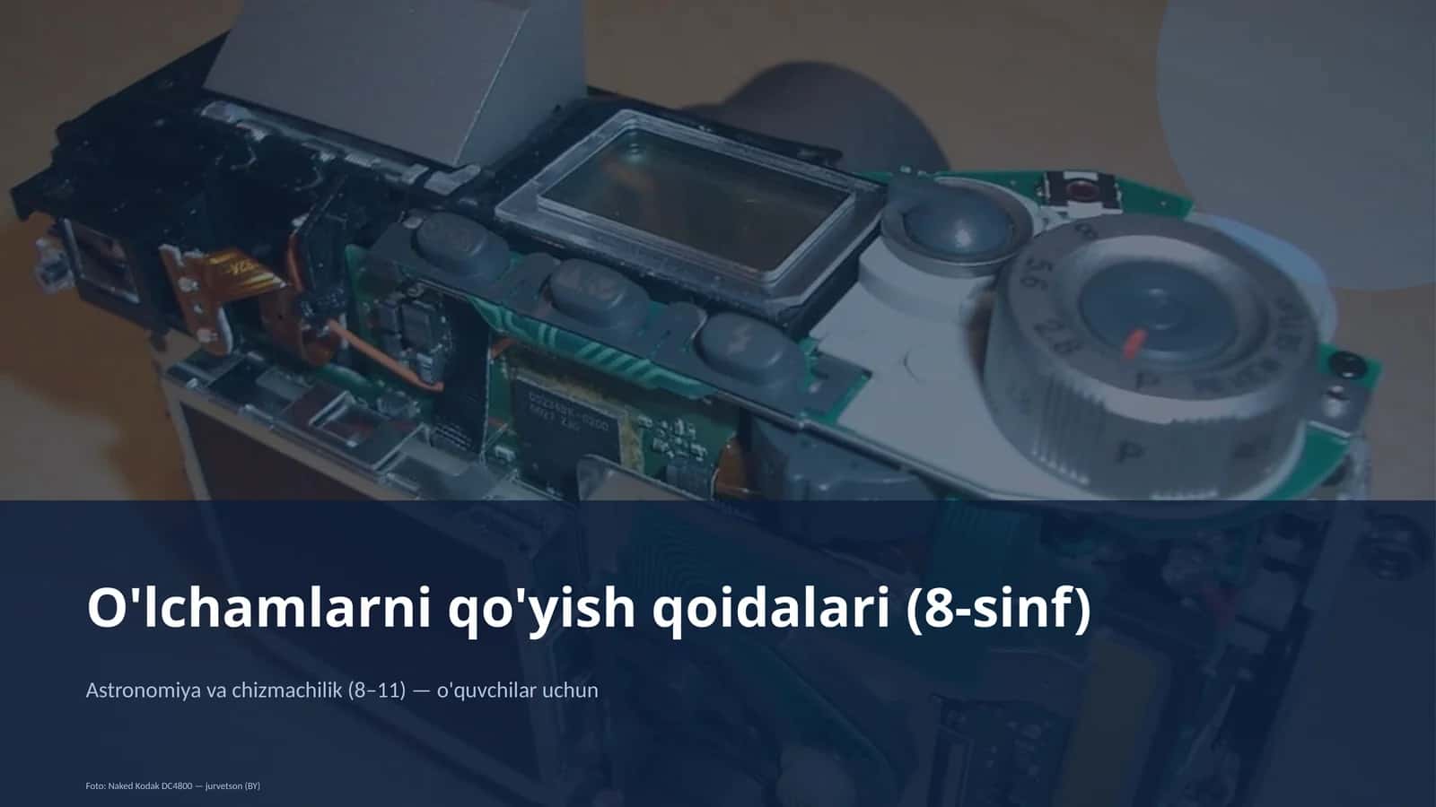 O'lchamlarni qo'yish qoidalari (8-sinf) 1