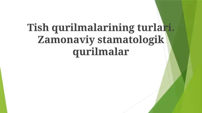 Zamonaviy Stomatologik Asbob-uskunalar 1