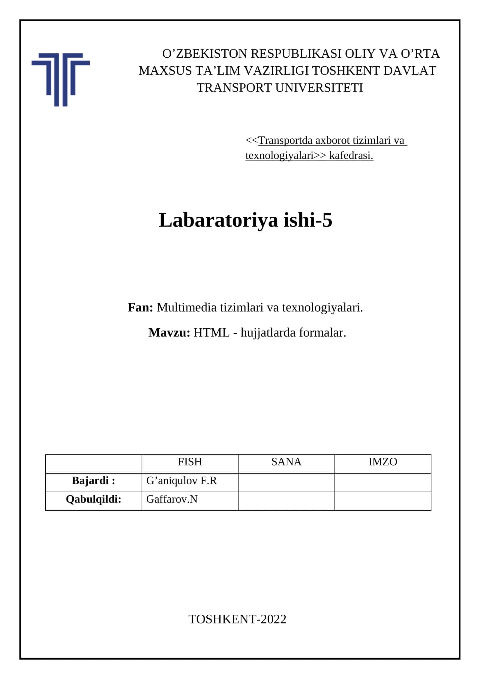 HTML - hujjatlarda formalar 1