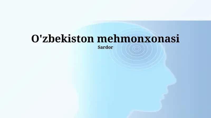 O'zbekiston mehmonxonasi 1