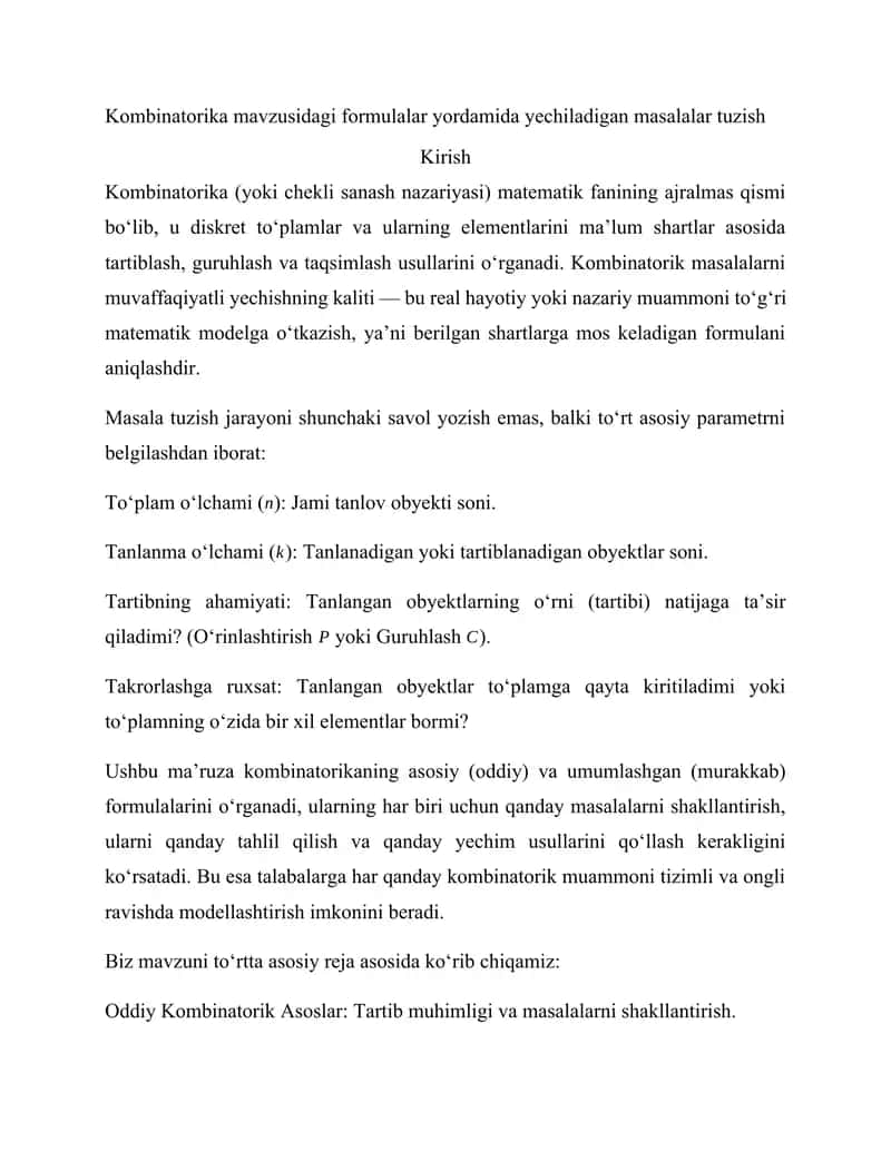 Kombinatorika 1