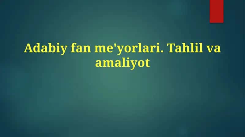 Matn tahlili usullari 1