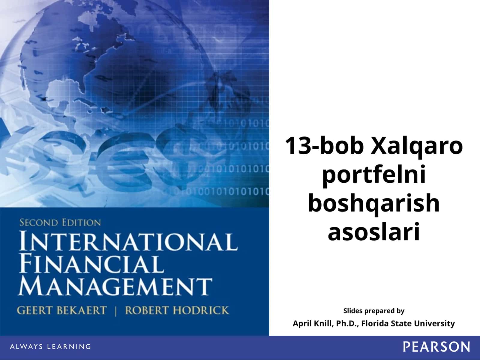 13-bob Xalqaro portfelni boshqarish asoslari 1