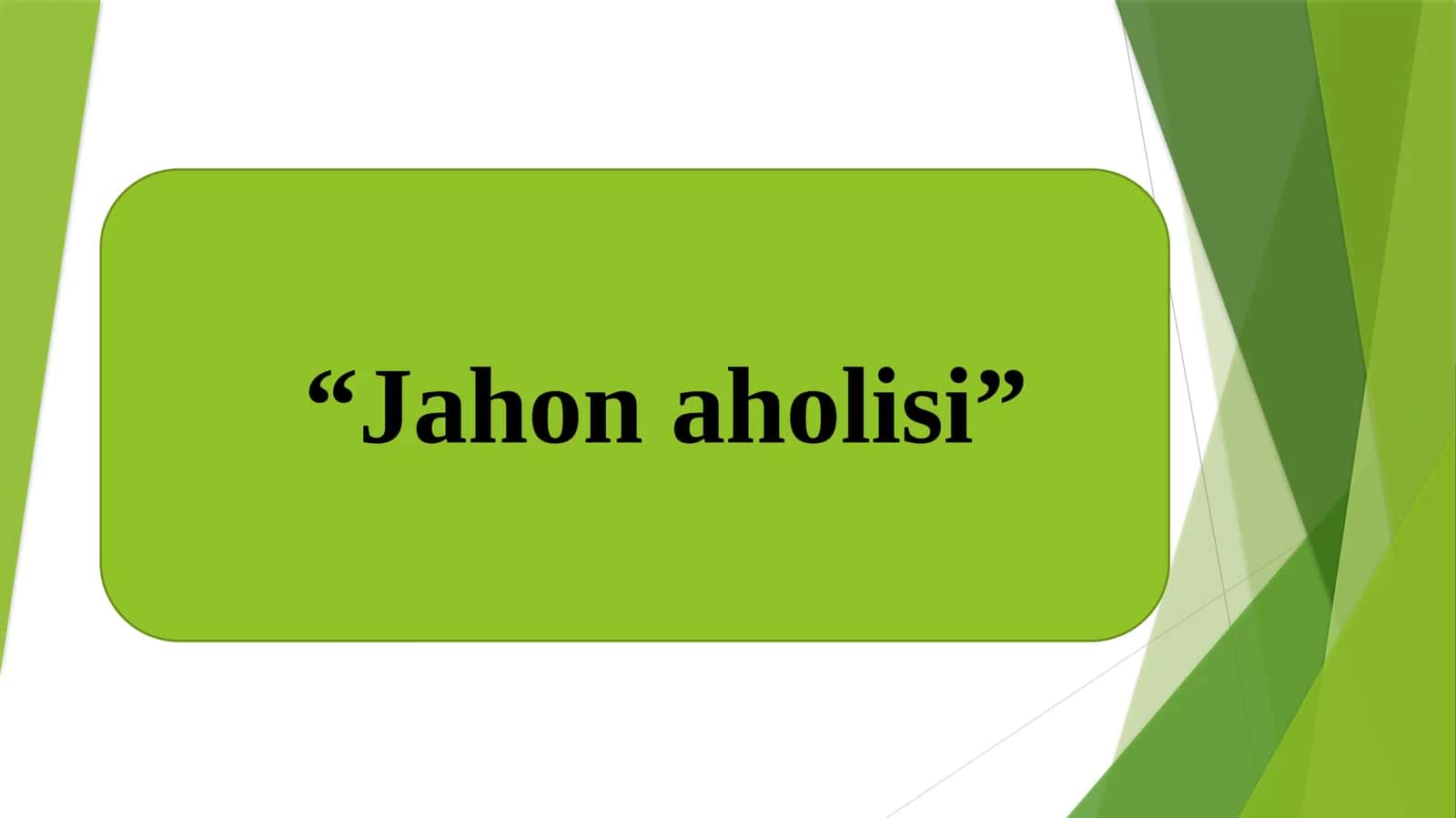 Jahon aholisi 1