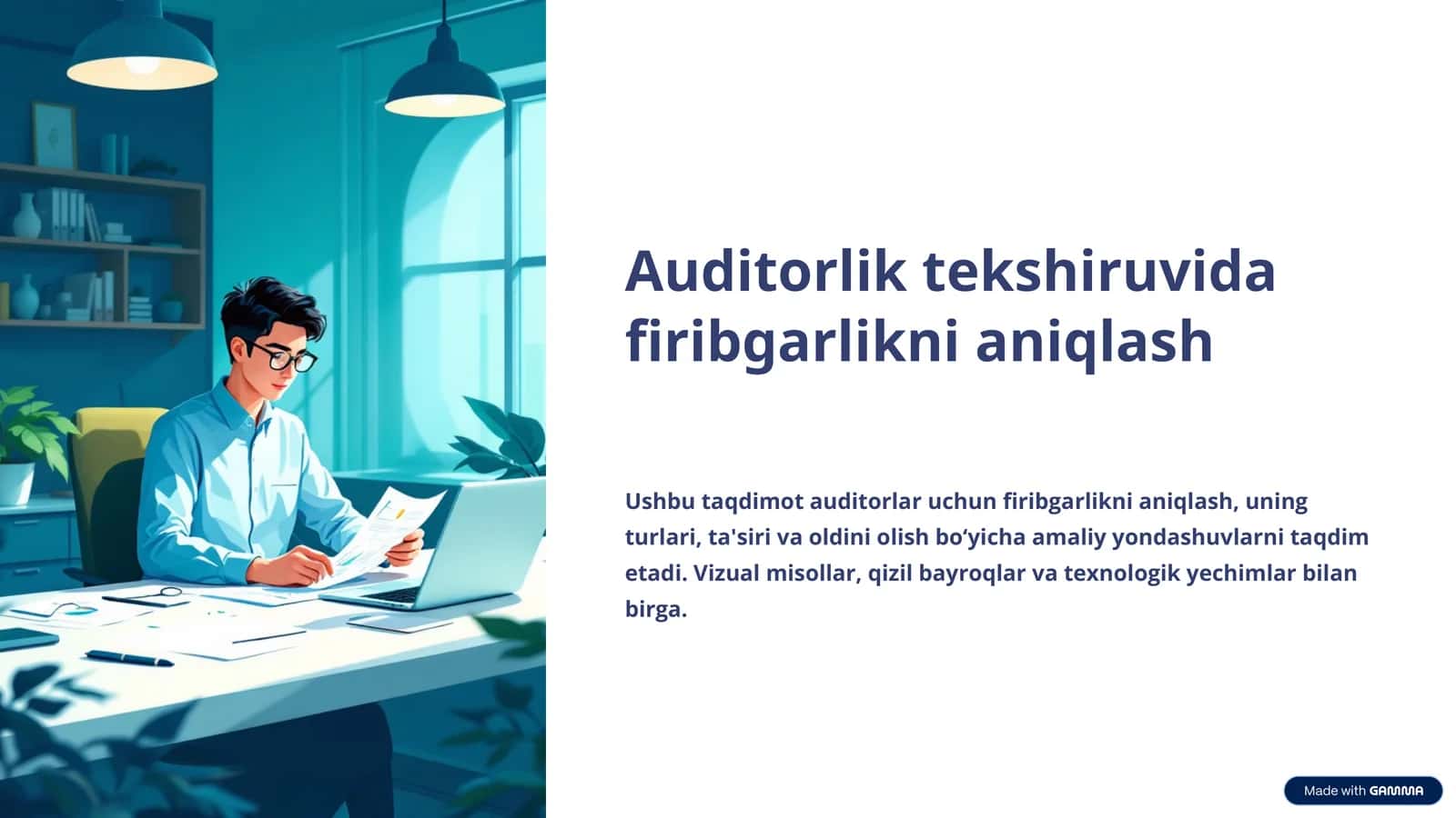 Auditorlik tekshiruvida firibgarlikni aniqlash 1