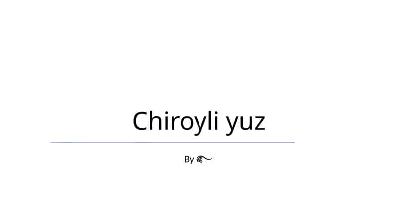 Chiroyli yuz 1