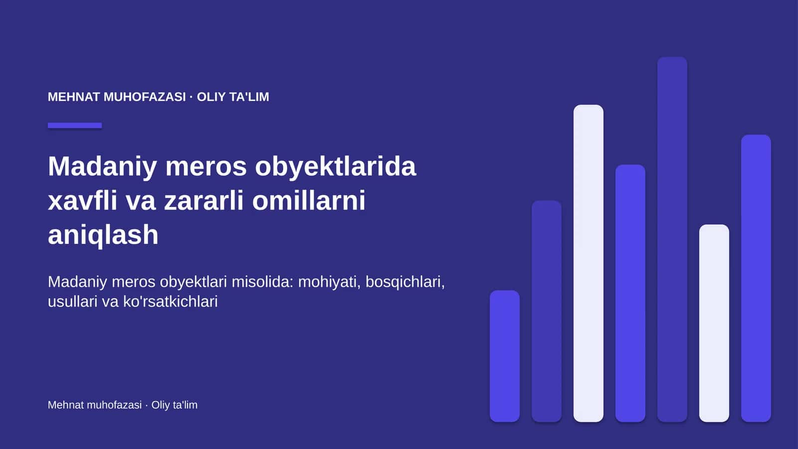 Madaniy meros obyektlarida xavfli va zararli omillarni aniqlash 1