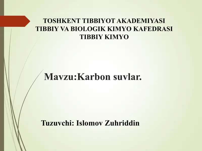Karbon suvlar 1