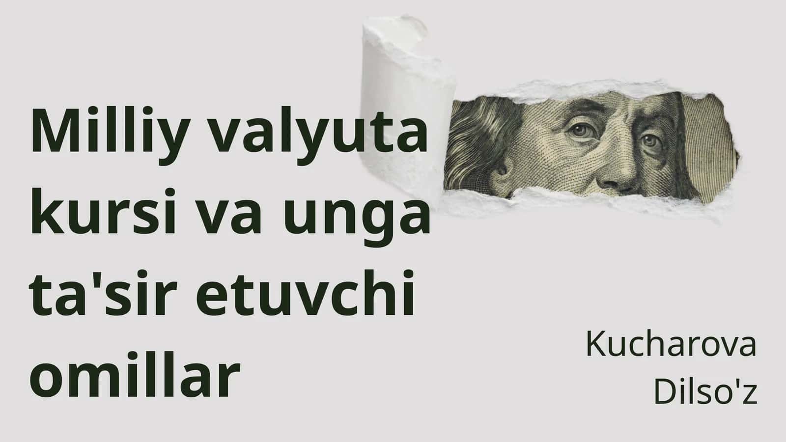 Milliy valyuta kursi va unga ta'sir etuvchi omillar 1