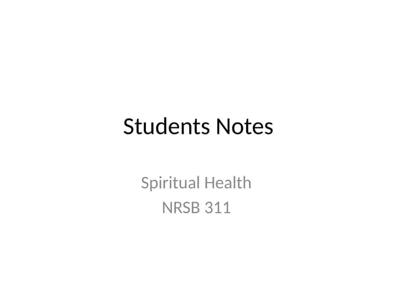 Students Notes 1