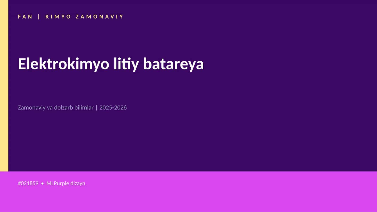 Elektrokimyo litiy batareya 1