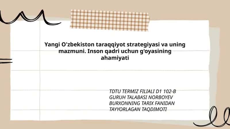 Yangi O'zbekiston taraqqiyot strategiyasi va uning mazmuni 1
