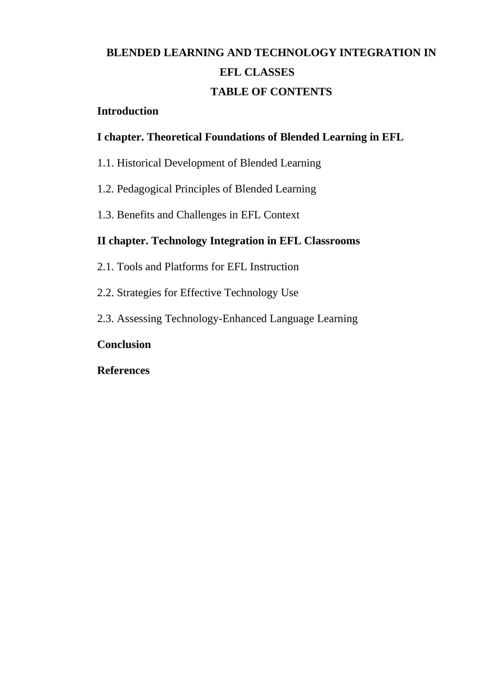 BLENDED LEARNING AND TECHNOLOGY INTEGRATION IN EFL CLASSES 1