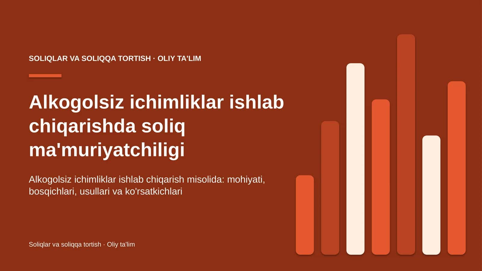 Alkogolsiz ichimliklar ishlab chiqarishda soliq ma'muriyatchiligi 1