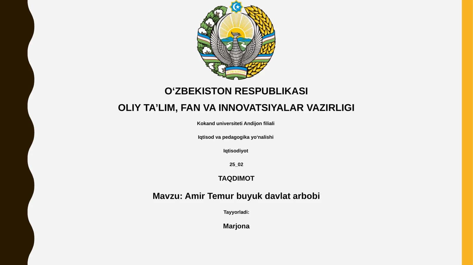Amir Temur buyuk davlat arbobi 1