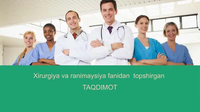 Xirurgiya va reanimatsiyada bintlarni qoʻllash 1