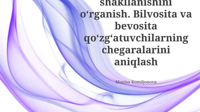 Shartli reflekslarning shakllanishini oʻrganish 1