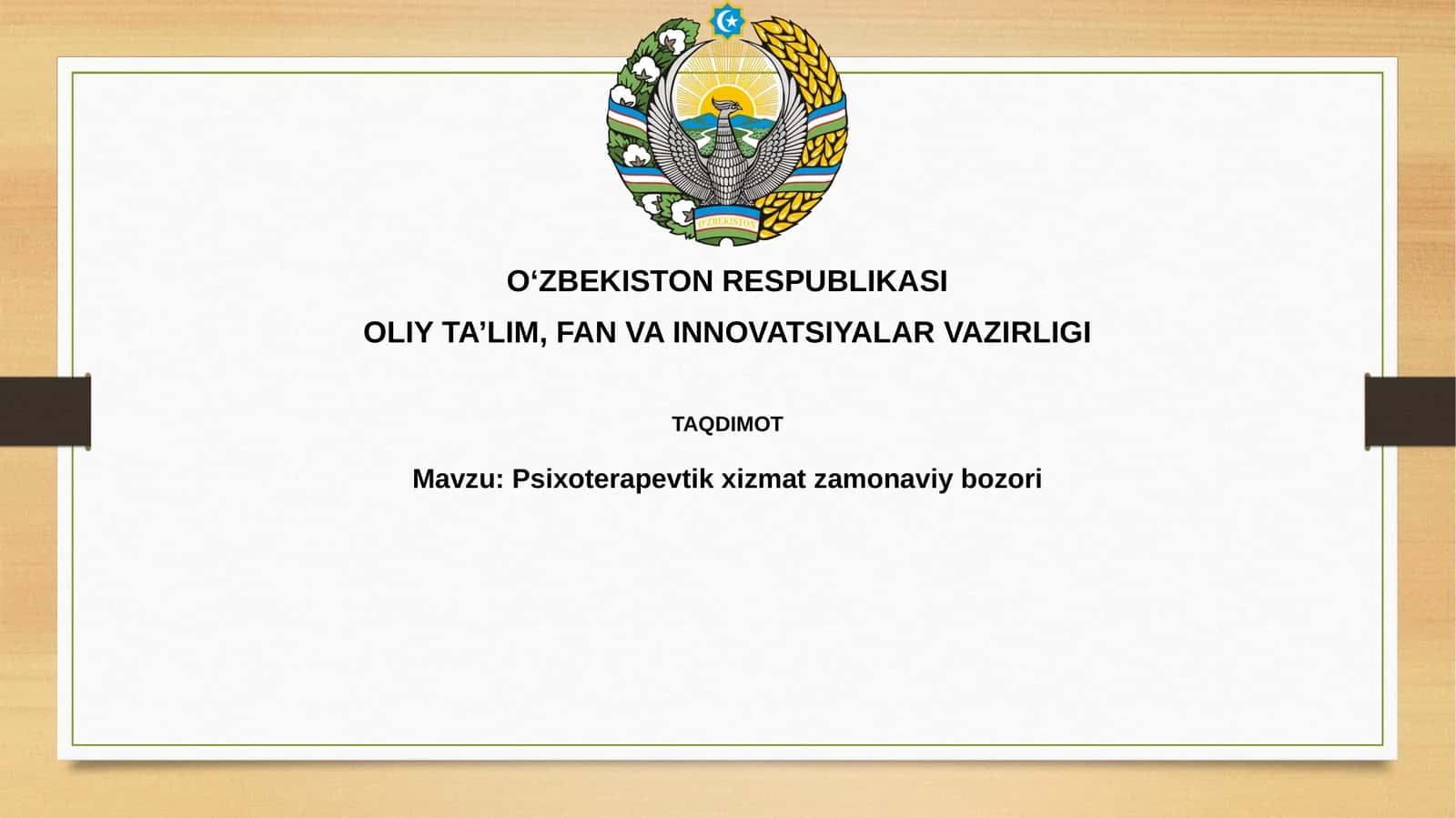 Psixoterapevtik xizmatlar bozori 1
