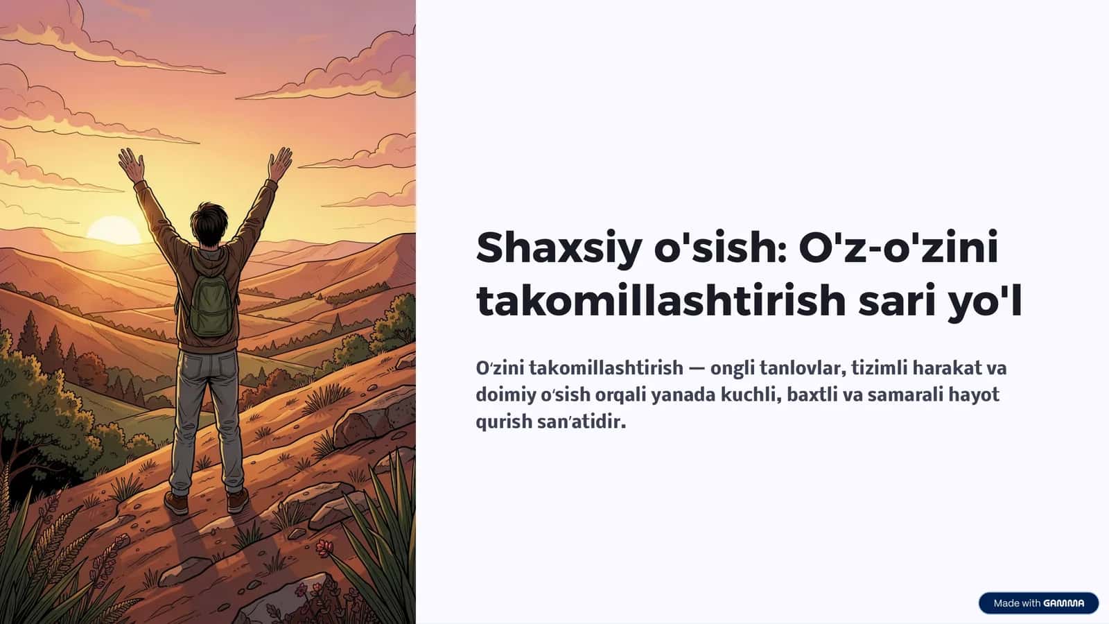 Shaxsiy o'sish O'z-o'zini takomillashtirish sari yo'l 1