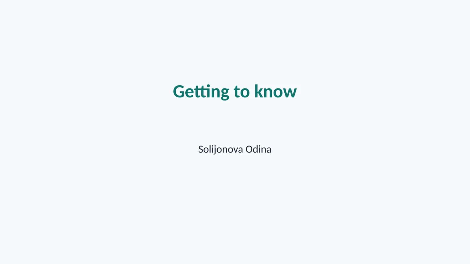 Solijonova Odina 1
